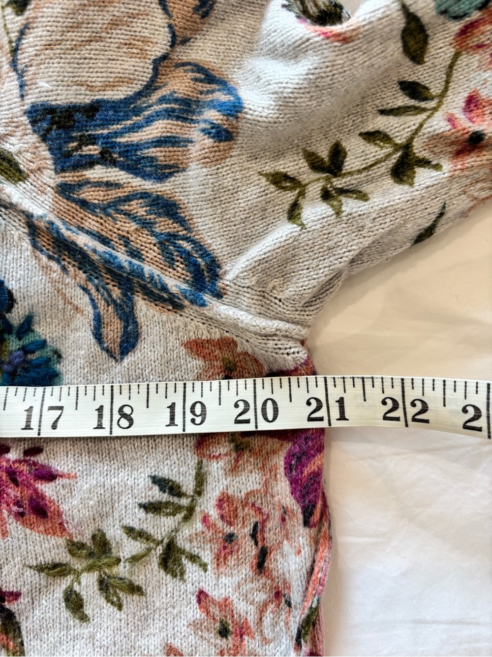 Anthropologie Angel Of The North S Gray Floral Sweater Embroidery Cottagecore - Picture 9 of 14